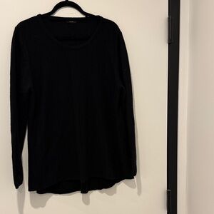 RIANI Black Cashmere SZ 12 Scoop Neck Long Sleeve A-Line Sweater